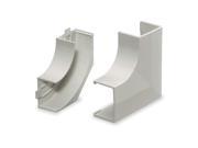 PVC Flat Elbow Base and Cover For Use With Lan Trak® Raceway White