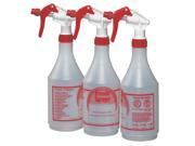 Red White Clear Plastic Preprinted Trigger Spray Bottle 24 oz. 3 PK 902 3
