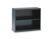 TENNSCO Welded Steel Bookcase 28in 2 Shelf Black B 30BK