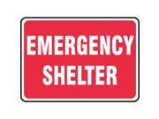 ACCUFORM SIGNS Sign Pad Emergency Shelter 10 x 14 PK25 MTMP504