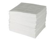 19 x 15 Medium Absorbent Pad for Oil Based Liquids White 100PK