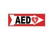 DEFIBTECH Safety Sign AED Right Arrow 4x12 In. DAC 233