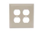 Wallplate Midi 2 Gang Duplex Ivory HUBBELL ELECTRICAL PRODUCTS NPJ82I