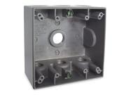 BELL Weatherproof Electrical Box 2 Gang 7 Inlet Aluminum 5340 0