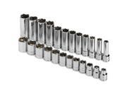 SK PROFESSIONAL TOOLS 89024 Socket Set Metric 3 8 in. Dr 24 pc G4434367