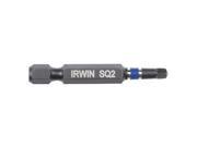 IRWIN Insert Bit 1 4 Square Recess 2 PK10 1838498