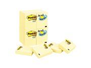POST IT 653 24VAD Sticky Notes 1 1 2x2 In. Yellow PK24