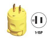 Leviton 115PV Yellow Cord Plug YEL CORD PLUG