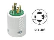 Leviton 71430LP 3 Pole Locking Cord Plug 30A LOCKING CORD PLUG