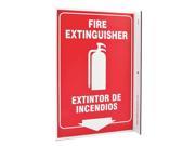 ZING Fire Extinguisher Sign 11 x 8In WHT R 2615