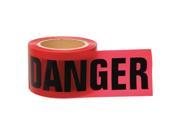 BRADY 91200 Barricade Tape Red Black 200 ft x 3 In