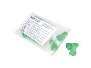 30dB Disposable Contoured Shape Ear Plugs; Without Cord Green Universal