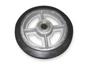 Wesco 150596 2.5 in. W x 10 in. H x 10 in. D Cast Iron Center Moldon Rubber Wheel