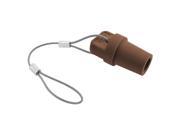 HUBBELL HBLMCAPBN Single Pole Connector Male Brown