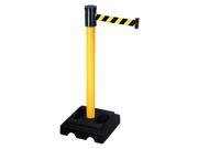 RETRACTA BELT 322PYW BYD Barrier Post with Belt 40 In. H 15 ft. L