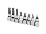 SK PROFESSIONAL TOOLS 19752 Socket Bit Set 3 8 Dr 8 Piece Ball Hex G4458666