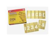 Stencil Kit Letters Numbers and Punctuation 2 1 2 Brass 1 EA