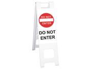 PLASTICADE 150 WHLGK1046 WREG Barricade Sign Do Not Enter 45 in. H