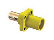 HUBBELL HBLMRY Single Pole Connector Receptacle Yellow