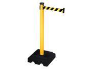 RETRACTA BELT 302PYW BYD Barrier Post with Belt 40 In. H 10 ft. L