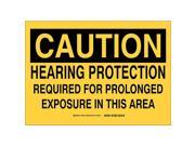 Brady Caution Sign Hearing Protection Required 33656