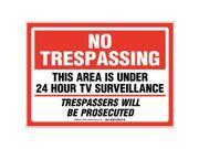 BRADY No Trespassing Sign 10x14 English 103851