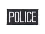 HEROS PRIDE 5717 Embroidered Patch Police White on Black