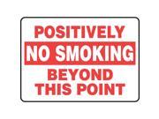 No Smoking Sign Accuform Signs MSMK562VA 10 Hx14 W