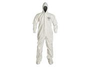 Hooded Coverall with Elastic Cuff White 3XL Tychem® SL