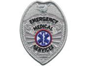 HEROS PRIDE 5614 Embrdrd Patch Emergency Medical Srv Slvr