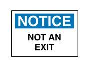 Brady Notice No Exit Sign English 10x14 95296