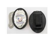 HEROS PRIDE 9140S Badge Holder Universal Black Leather
