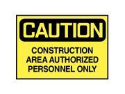 Brady Caution Sign Construction Area 7x10 95335