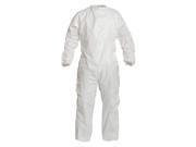Coverall with Elastic Cuff White 2XL Microporous Laminate