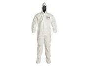 Hooded Coverall with Elastic Cuff White 5XL Tychem® SL