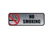 COSCO 038905 Brushed Metal Sign No Smoking