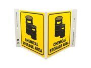 ZING Caution Sign 7 x 12In BK YEL ENG 2588