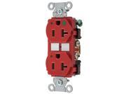HUBBELL WIRING DEVICE KELLEMS 8300REDL Receptacle 125V 20A 1 HP