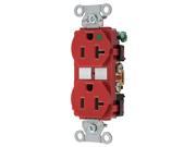 HUBBELL WIRING DEVICE KELLEMS 8300RED Receptacle 125V 20A 1 HP