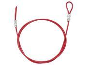 BRADY 131065 Lockout Cable 6ft Red Plstc Coated Steel