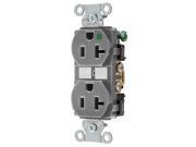 HUBBELL WIRING DEVICE KELLEMS 8300GY Receptacle 125V 20A 1 HP