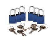 Brady Blue Lockout Padlock Different Key Type Aluminum Body Material 133262
