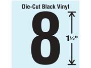 Stranco Inc Die Cut Number Label 8 Black 10 PK DBV 1.5 8 10