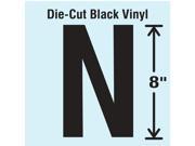 Stranco Inc Die Cut Letter Label N Black 1 EA DBV SINGLE 8 N