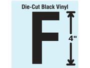 Stranco Inc Die Cut Letter Label F Black 10 PK DBV 4 F 10