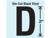 Stranco Inc Die Cut Letter Label D Black 10 PK DBV 2 D 10
