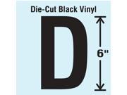 Stranco Inc Die Cut Letter Label D Black 1 EA DBV SINGLE 6 D