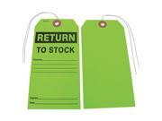 BADGER TAG LABEL CORP 115 Return to Stock Tag 2 7 8 in. W PK25