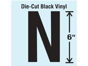 Stranco Inc Die Cut Letter Label N Black 1 EA DBV SINGLE 6 N