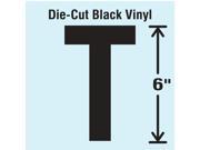 Stranco Inc Die Cut Letter Label T Black 1 EA DBV SINGLE 6 T